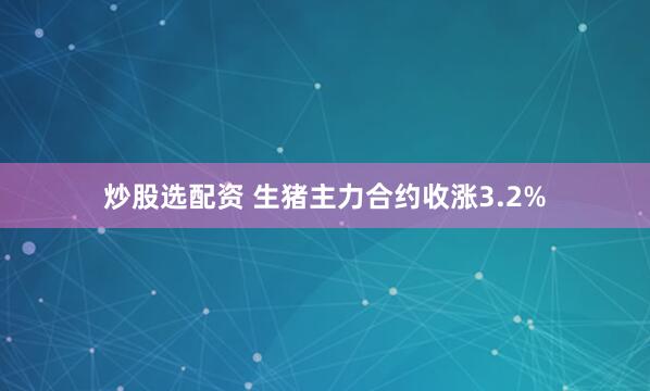 炒股选配资 生猪主力合约收涨3.2%